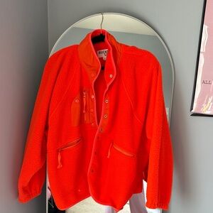 BUCKETLIST Vibrant Orange Teddy Jacket